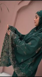 Mukena Dewasa Gracella Globe Motif Terbaru Katun Premium Free Tas