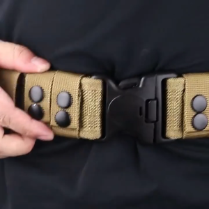 เข็มขัดยุทธวิธีสำหรับกิจกรรมกลางแจ้งที่ทนทาน เข็มขัดฝึกสไตล์ทหาร เหมาะสำหรับการปีนเขาและตั้งแคมป์กลางแจ้ง เข็มขัดผ้าที่สวมใส่สบายและระบายอากาศได้ดี เข็มขัดแฟชั่นพร้อมตีนตุ๊กแก ปรับความยาวได้ตามต้องการ 100-135cm