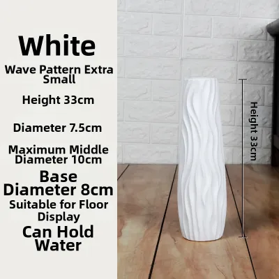 Modern Minimalist Black White Ceramic Floor Standing Flower Vase Nordic European Style Dried Flower Arrangement Living Room Decorative Item