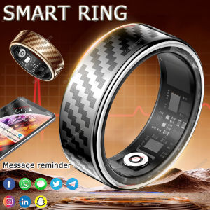 New Smart Ring Message Reminder Call Alert Heart Rate Blood Oxygen Sleep Monitor Pedometer 5 ATM Waterproof Smartring Men Women