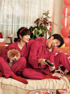 Purcotton | Soft Water Cotton Home Suit Set Red Horse Year Born