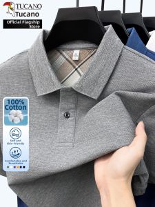 TUCANO | Pure Cotton Middle-aged Mens Breathable Thin T-Shirt Short-sleeve