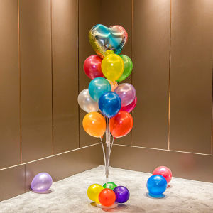 Colorful Balloon Table Decorations for Childrens Kindergarten School Graduation Party Birthday Celebration Scene Arrangement