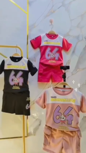 BEST SELLER Setelan Anak Perempuan Ballerina Cappucina Baju Pendek Celana Cargo 3-12 Tahun