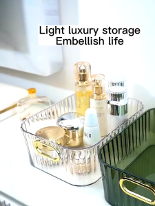 Transparent luxury storage box multifunctional storage box desktop miscellaneous food storage basket