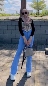 (BAYAR DITEMPAT) CELANA CUTBRAY JEANS Highwaist Cutbray Jeans Wanita Kekinian 2023 UKURAN 28-34