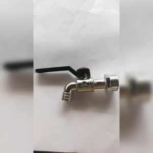 Kran tembok Besi Babet Gagang Hitam Panjang Size 3/4 inch 3/4" 3/4inch