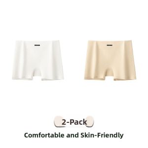 Miiow | Pure Cotton Safety Pants Womens Anti-Light Underwear Two-In-One Summer Thin Seamless Breathable Ladies Flat Angle Base Pants