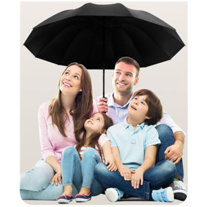 Umbrella Extra Large Ten Bone Large Double Umbrella Triple Large Folding Sunshade Umbrella Mens and Womens Business Umbrella