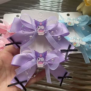 Jepitan Rambut Anak Perempuan Isi 2 pcs Sepasang Karakter Kuromi Cinnamorol Melody