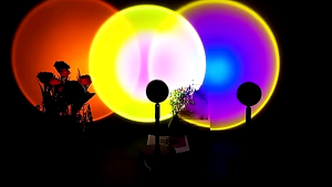 Lampu Sunset RGB 16Warna Rainbow Sunset Lampu LED RGB Sunlight Lampu Proyeksi Lampu Malam Aesthetic