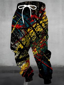 2026 Hot Selling Fashion New 3D Printed Hip-hop Graffiti Texture Pattern Outdoor Hip-hop Street Wear Loose Pants Large Size