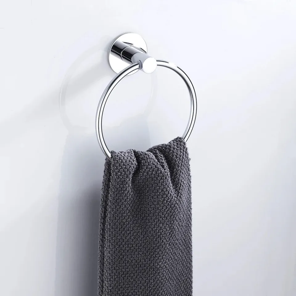 304 stainless steel towel ring bathroom wall-mounted towel rack