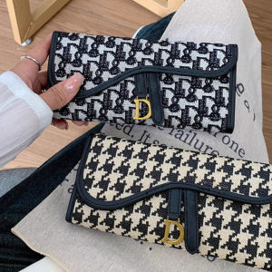 Ví Nữ Gấp Gọn Có Khóa Kéo Đựng Tiền Xu Đa Năng Phong Cách Hàn Quốc Mùa Hè 2025 Ví Da PU Mềm Chữ Cái Chữ Số Chữ Viết