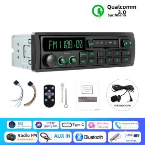 Đầu CD Xe Hơi Cổ Điển 1DIN Máy Nghe Nhạc MP3 Radio FM AM RDS DAB Bộ Thu Bluetooth QC3.0 Dành Cho Porsche VW Mercedes Benz BMW Land Rover Audi