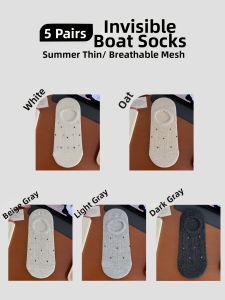 JIFANPAUL | Lace Dots Cotton Thin Boat Socks