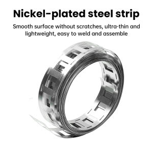 Aideepen | 5M 2P Nickel Strip 0.15x27mm Nickel Plating Strip For Spot Welder 18650/21700 Lithium Battery Connector Welding