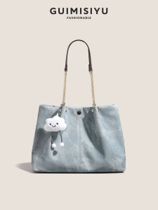 Casual Large Capacity Tote Bag for Women Guimisiyu2025 New Style Class Versatile Arm Shoulder Bag Daily Use Soft PU Leather