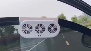 USB Car Exhaust Fan Solar Powered Car Ventilator Car Radiator Fan Eliminate Auto Exhaust Fans Car Window Air Vent Cooler
