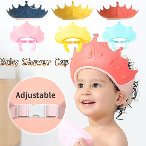 Baby Swim Shower Cap Bath Shampoo Adjustable Eye Protection Head Water Cover Baby Care Wash Hair Shower Cap For 0-6 Years Kids