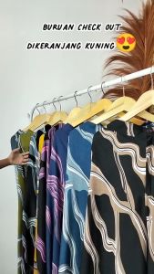 Kulot haigwaist motif super jumbo wanita resleting bawahan
