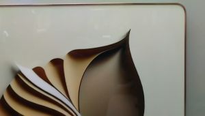 Himalaya Painting Flower Abstract Design Fiber Glass with Aluminum Frame Sintraboard Decoravite Wall No Light