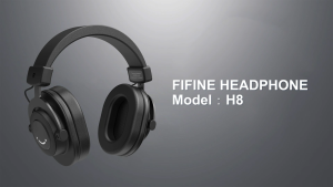 FIFINE H8 Studio Monitor Headphones for Recording-Over Ear Wired Headphones for Podcast Monitoring Streaming Comfortable Equipment with Detachable Cables 3.5mm or 6.35mm Jack Black on PC/Mixer