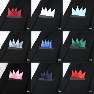 Mens Pocket Towel Business Accessories Suit Wedding Groom Solid Color Square Towel Handkerchief Chest
