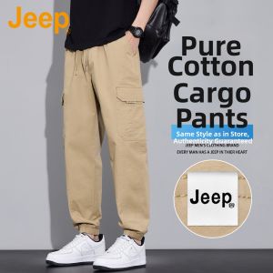 Jeep | Cotton Workwear Style Thin Breathable Summer Fashion Casual Pants