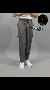 [Size Jumbo] Foratjin - Celana Panjang Casual Cargo Sporty Micro active Waterproof Windproof Jumbo [ Size M- 5XL ]