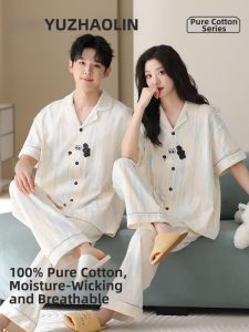 Yuzhaolin | Luxurious Thin Sleepwear Shortsleeve Set