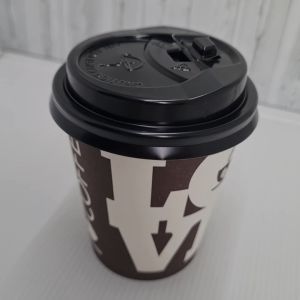 Coffee cup 8 oz + LID/ Gelas plastik Kopi 8 oz / Tea cup / Paper Hot Cup Motif LOVE 8 Oz 240 ml + Lid / Tutup (50 pcs) / paper cup premium / paper cup motif