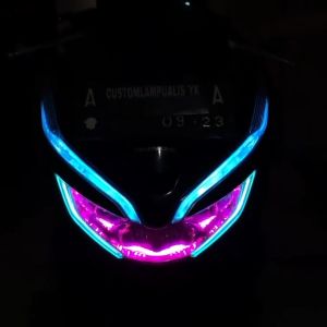PAKET LAMPU ALIS SIAP PASANG LED RUNNING LAMPU DEPAN HONDA PCX 150 155 160 RUNNING HEADLAMP PCX BONUS DEMON EYE TIDAK BERBINTIK GRADE A