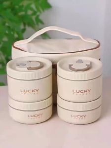 Mainland Kotak Makan Portable Bulat Tahan Panas Dan Anti Tumpah Lunch Box Kotak Makan Kotak Bekal Berkualitas Stainless Steel HMB106