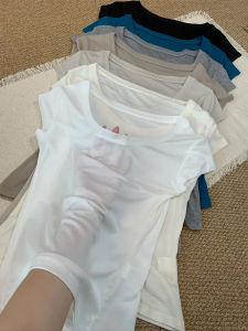 LANMENGYA | Sleeveless White T-shirt for Women