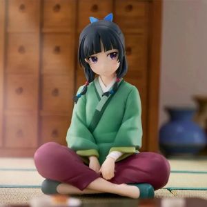 Bandai | Anime The Apothecary Diaries Maomao Figurine 18cm PVC Model Cute Girl Sitting on Bench Collection Gift Toy for Fans