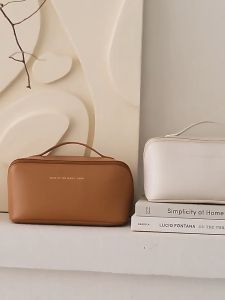 coolciothshop กระเป๋าเครื่องสําอาง หนัง PU กันน้ํา กระเป๋าใส่เครื่องสำอาง 5 ช่อง กระเป๋าจัดระเบียบ ทรงหมอน พกพาสะดวก จุของได้เยอะ