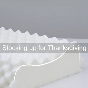 【Ready Stock】Orthopedic Pillow Fiber Slow Rebound Memory Foam Pillow Cervical Health Soft Neck Pillow Thailand Natural Latex Pillow With Free Pillowcase