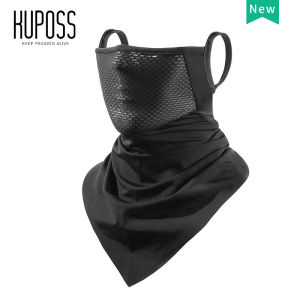 KUPOSS Cycling Face Mask Summer UPF50+ Sun Protection Bandana Ice Silk Triangle Scarf Moisture Wicking Breathable Quick Drying Outdoor Sport Fishing Bicycle Full Mask