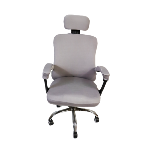 Office Swivel Chair Computer Stretch Fabric Craft Minimalist Separates Chair Cover Boss Plaid Armrest Pillowcase Zipper Five-Piece Set