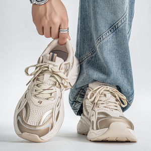 Comfortable Thick Bottom Dad Shoes Mens Fall Fashion Versatile Casual Running Anti-Slip Sports Trendy Low Top Mesh Sneakers