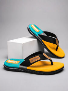 Outdoor Mens Sandals Anti-Slip Wear-Resistant Rubber Between-Toe Slippers Summer Youth Trend Flat Heel Color Block Mesh Upgraded