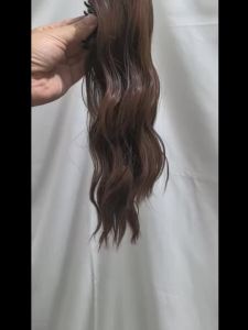 12 Inch Short Wavy Synthetic Claw Clip Ponytail Hair Extensions Heat Resistant Hair Ponytail With Grab Clips For Women Daily Use