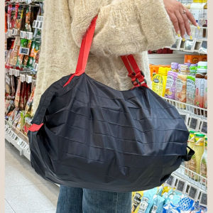 Foldable Ultra Light Shopping Bag Travel One Shoulder Portable Large Grocery Bag Supermarket Eco-friendly Shopping Bag