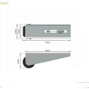 【LS】【LS】1/4Pcs Side Mounted Silent Rubber Casters Flat Push Telescopic For Cabinet Furniture