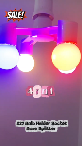 E27 to E27 LED Bulb Lamp Holder Base Socket Splitter LED Lamp Socket Light Bulb Adapter Holder Converter Base E27/ E26 Light Fitting