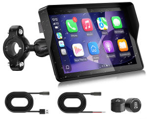 WEUASTE New 5-6-7 inch Dual-line CarPlay Package Compatible For All Motorcycles Features Pressure Monitoring System (TPMS)