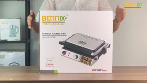 Máy kẹp bánh mỳ bếp nướng điện Bennix Thái lan BN901EG công suất 2200W