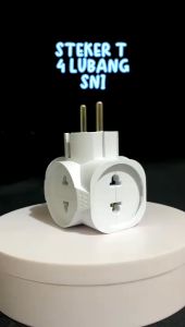 Steker T Multi Way Plug Adaptor - 4 Ways Socket