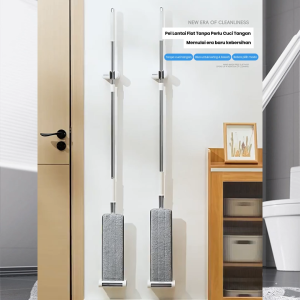 ECOCO Hand-Free Flat Mop - Pel Lantai Tanpa Perlu Peras Tangan / Pel Flat Hand-Free / Pel Lantai Praktis Tanpa Sentuhan / Pel Flat Mop Anti Ribet / Pel Lantai Modern Tanpa Peras Manual